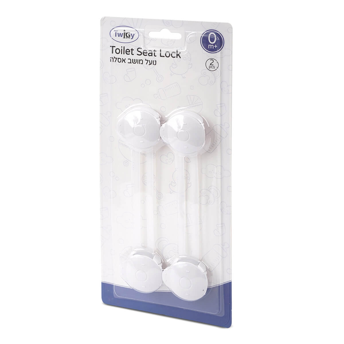 נועל מושב אסלה טוויגי לבן | Twigy Toilet Seat Lock White