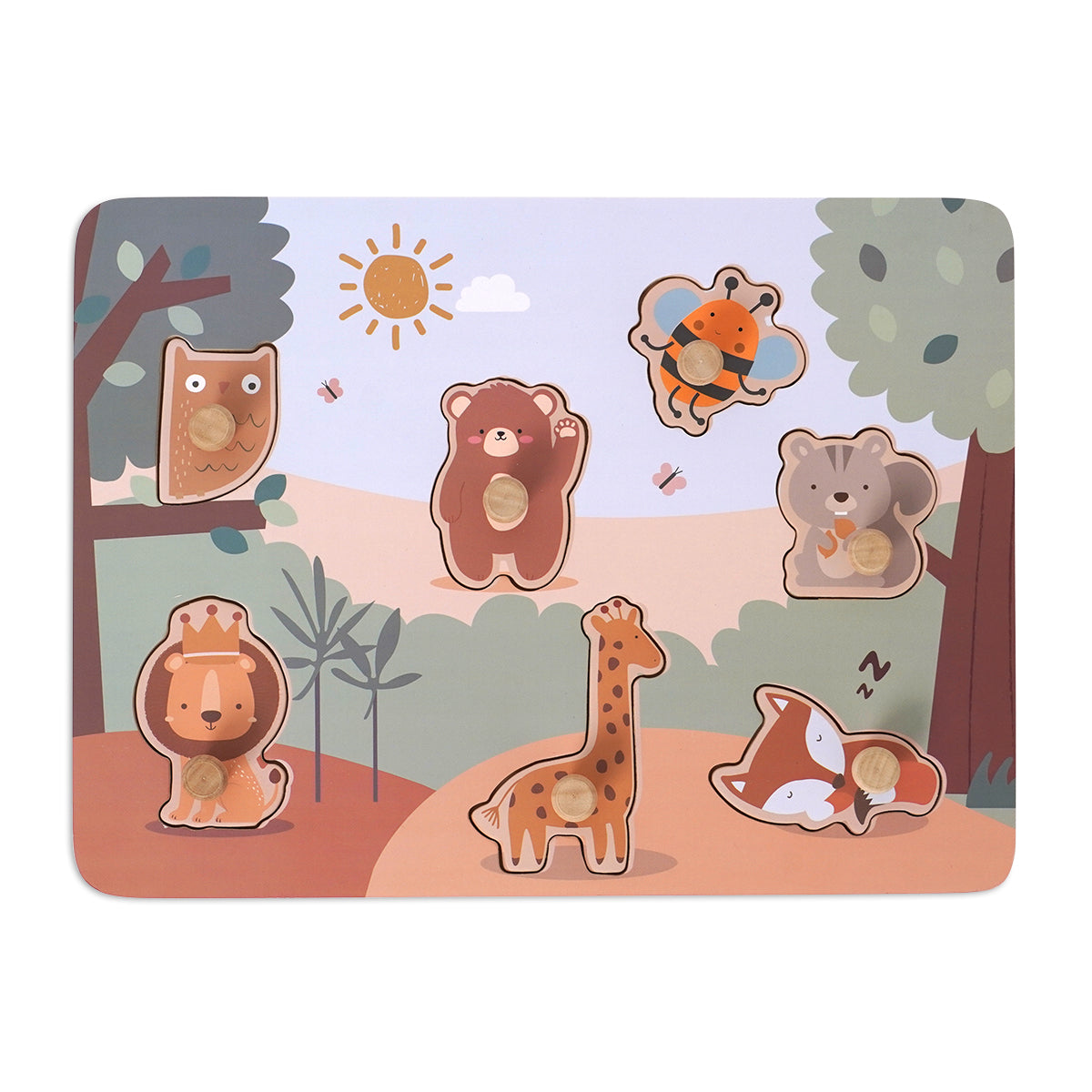 פאזל חיות מעץ דייניז | Dainy's Wooden Animal Puzzle