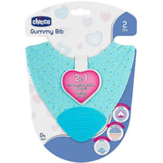 סינר עם נשכן גומי צ'יקו כחול  | Chicco Gummy Bib Teether Blue