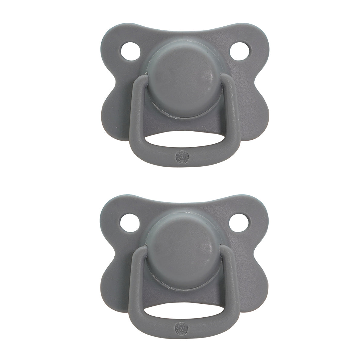 זוג מוצצי סיליקון טוויגי 0-6 אפור | Twigy 2 pk Silicone Pacifier Grey