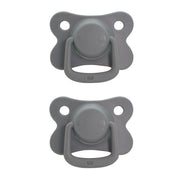 זוג מוצצי סיליקון טוויגי 0-6 אפור | Twigy 2 pk Silicone Pacifier Grey