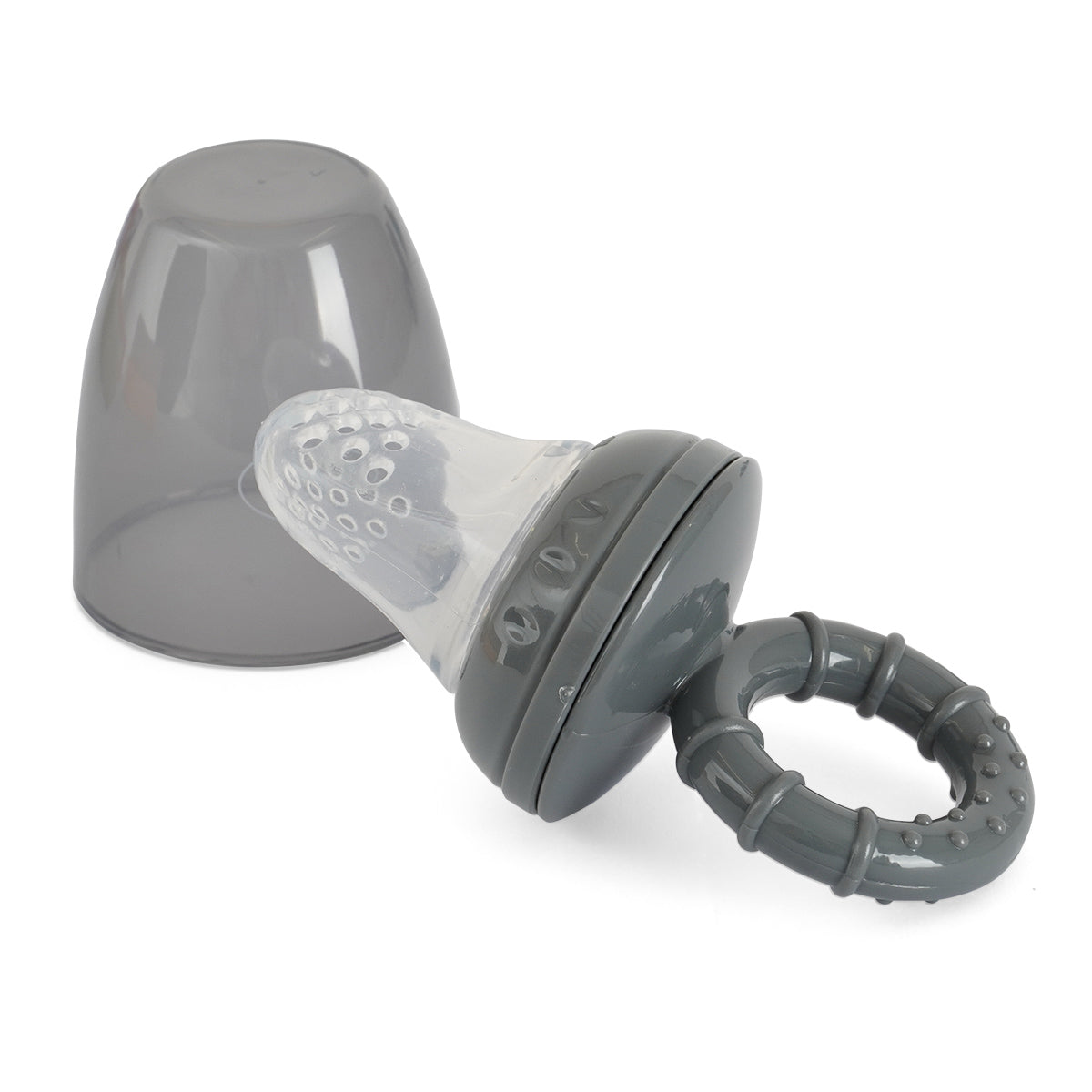 טעימון סיליקון לתינוק טוויגי אפור | Twigy Silicone Fruit Feeder Grey