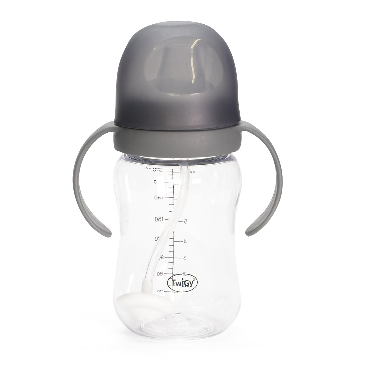 בקבוק אימון עם קשית משקולת טוויגי אפור | Twigy Training Bottle With a Weight Straw Grey