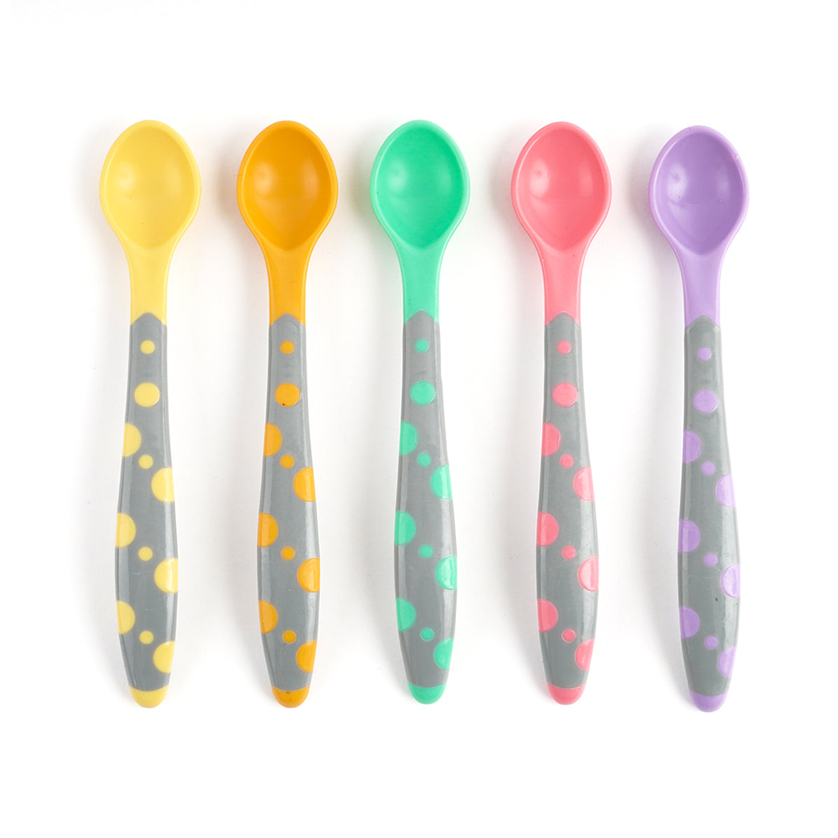 מארז 5 כפיות לתינוק טוויגי ורוד סגול | Twigy Flawless™ 5pc Weaning & Feeding Spoons Dark Pink / Purple