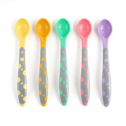 מארז 5 כפיות לתינוק טוויגי ורוד סגול | Twigy Flawless™ 5pc Weaning & Feeding Spoons Dark Pink / Purple