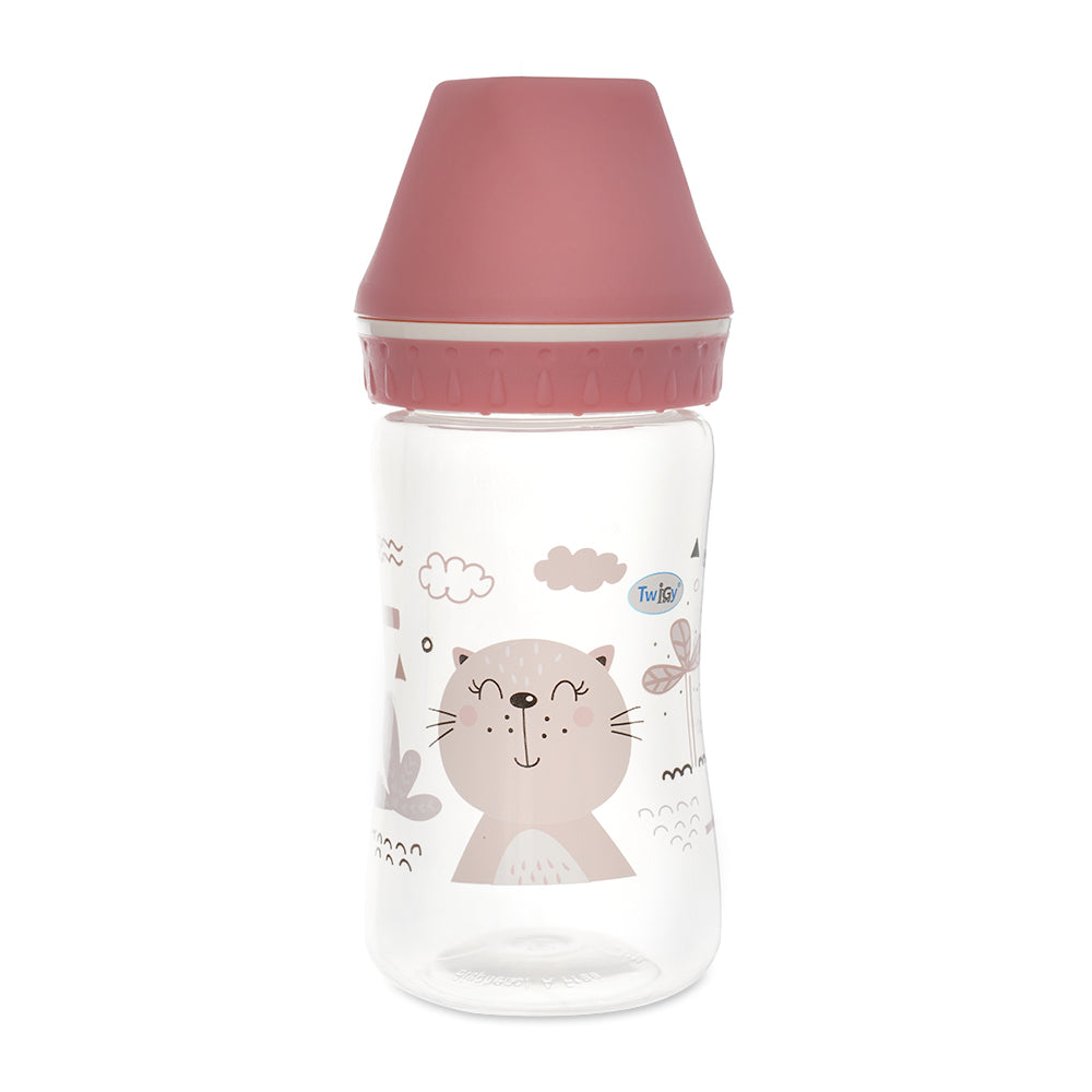 בקבוק טוויגי 250 מ"ל ורוד | Twigy Flawless™ My Essence Wide Neck Bottle 250ML Rouge