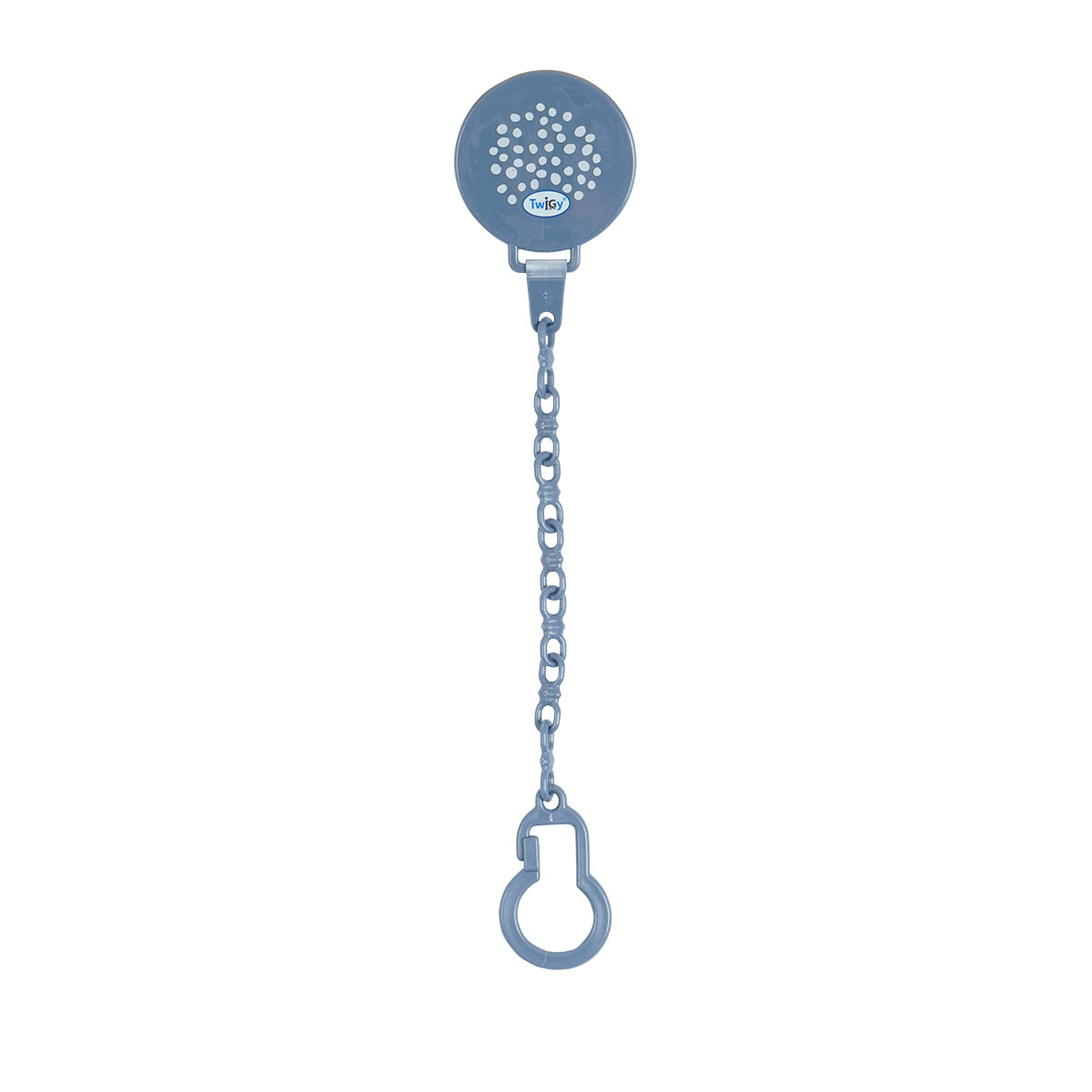 מחזיק מוצץ עם שרשרת טוויגי כחול | Twigy Pacifier Clip with chain Blue