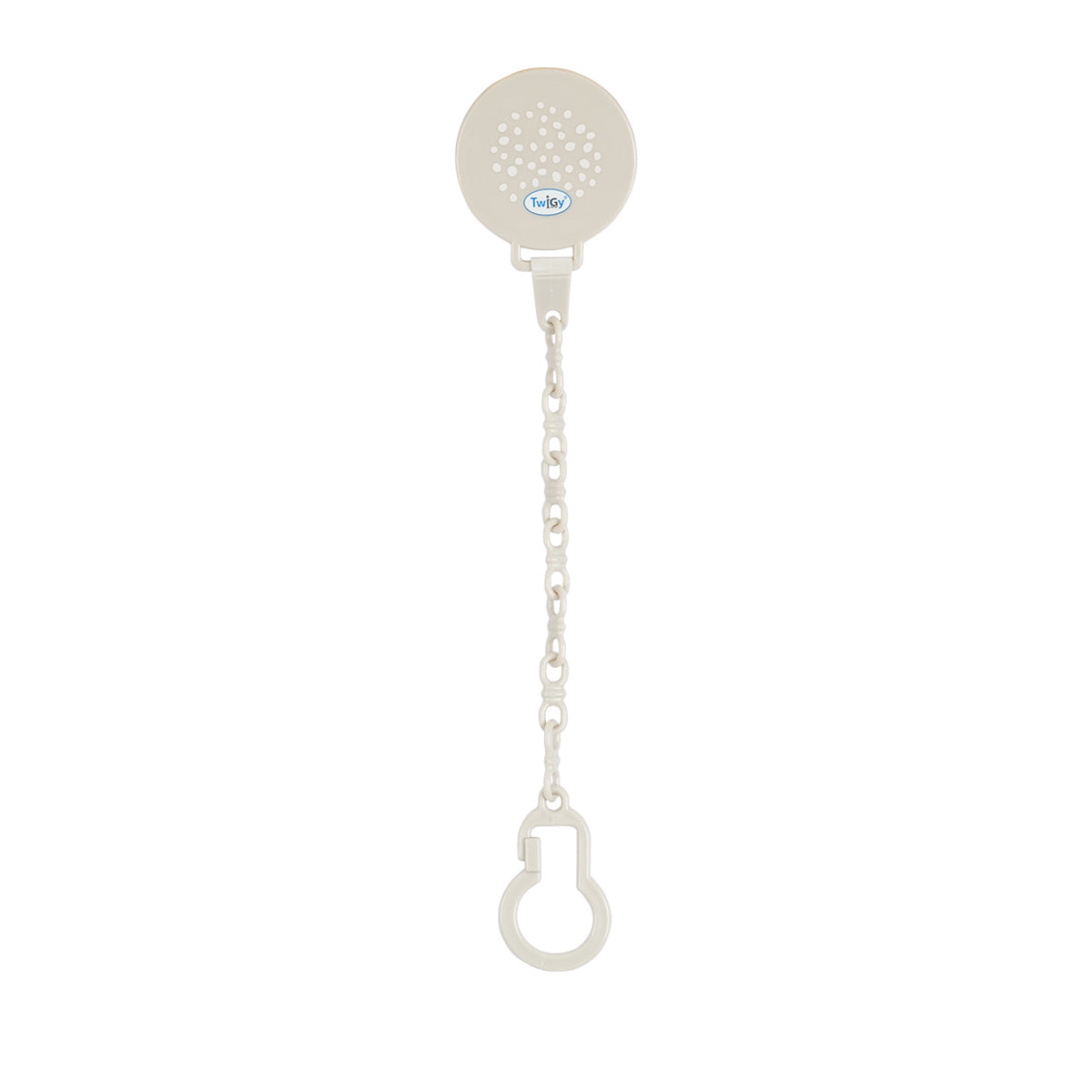מחזיק מוצץ עם שרשרת טוויגי שמנת | Twigy Pacifier Clip with chain Beige