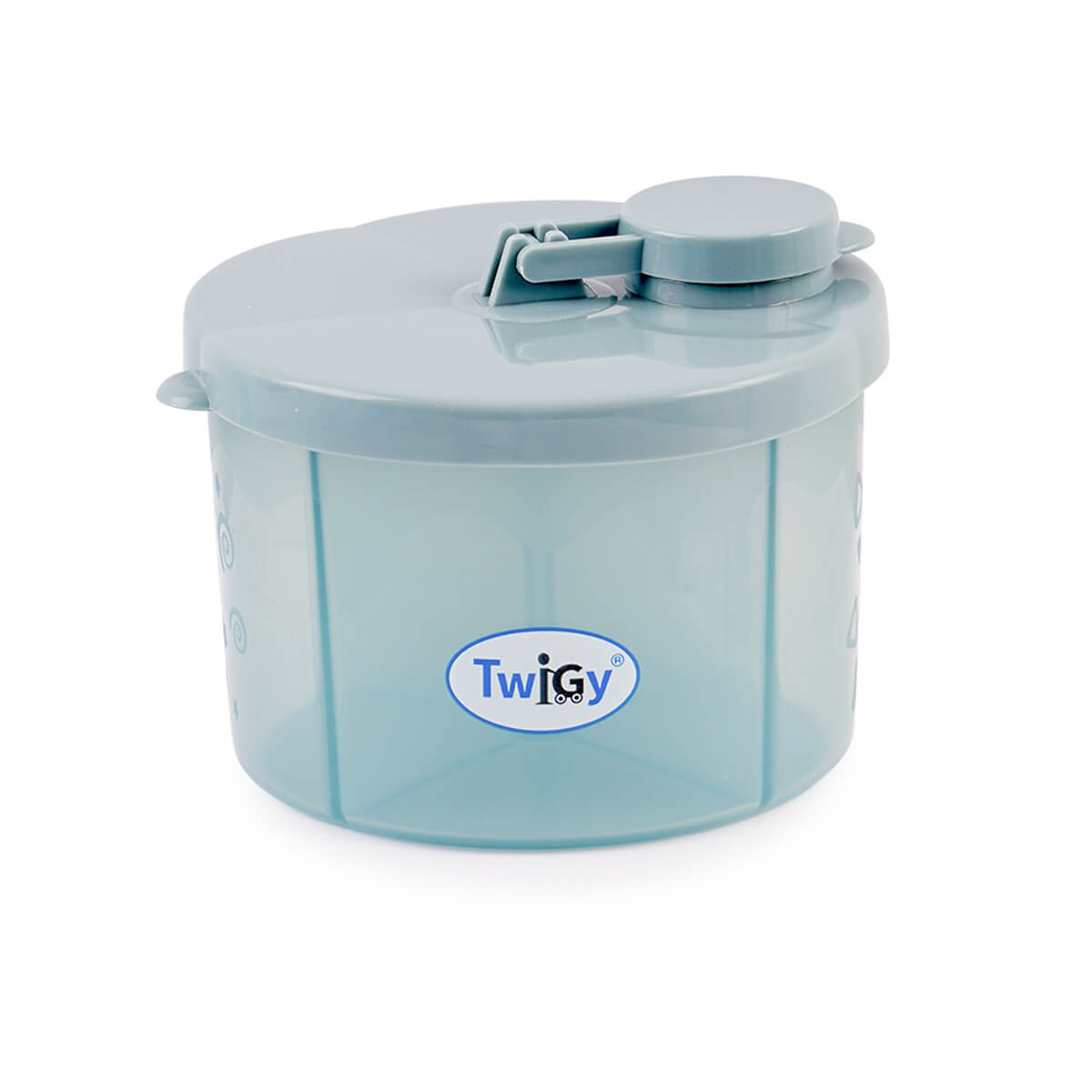 מיכל טוויגי לחלוקת אבקת חלב 4 תאים כחול | Twigy Flawless™ Milk Powder Dispenser Blue