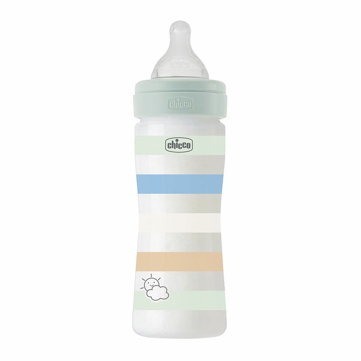 בקבוק וולביאינג צ'יקו ירוק 250 מ"ל 2M+ | Chicco Well Being Feeding Bottle Green