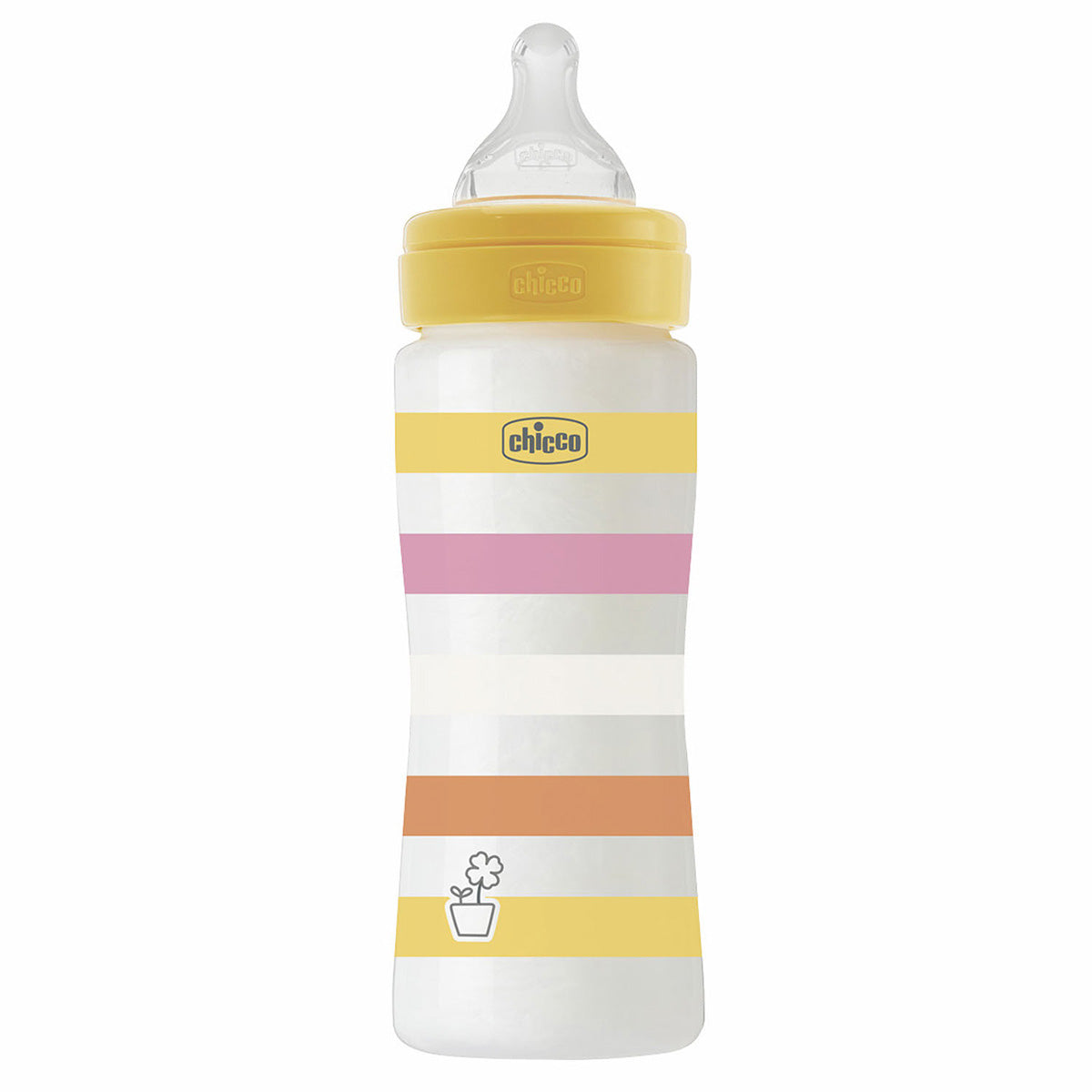 בקבוק וולביאינג צ'יקו צהוב 330 מ"ל 4M+ | Chicco Well Being Feeding Bottle Yellow