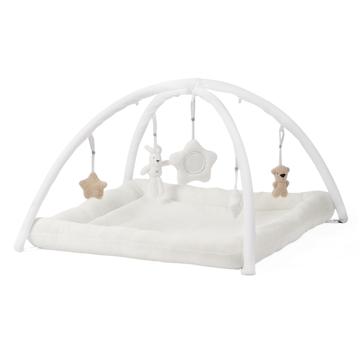 משטח פעילות טוויגי לבן | Twigy Animals & Smiles Baby Comfy Playgym White