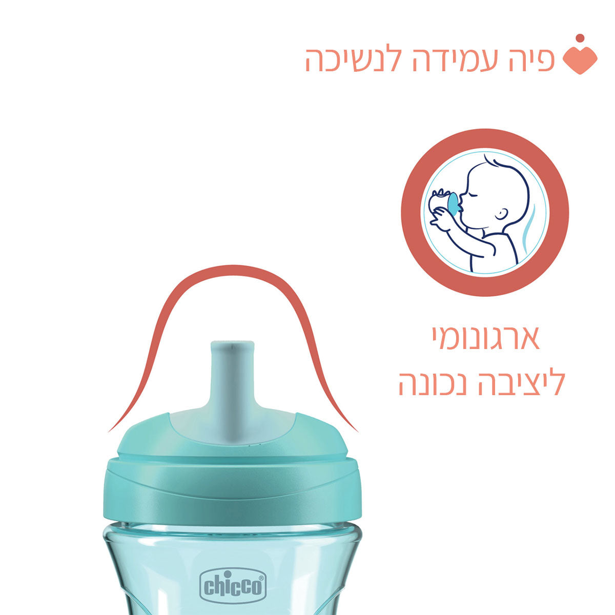 כוס שתייה עם פיה צ'יקו 12+ בצבע כחול | Chicco Advanced cup 12M+
