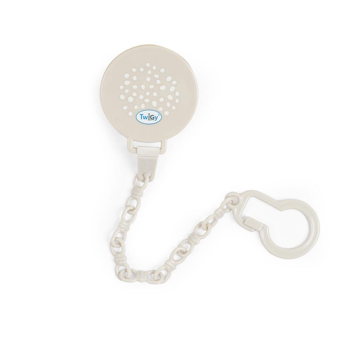 מחזיק מוצץ עם שרשרת טוויגי אפור | Twigy Pacifier Clip with chain Grey