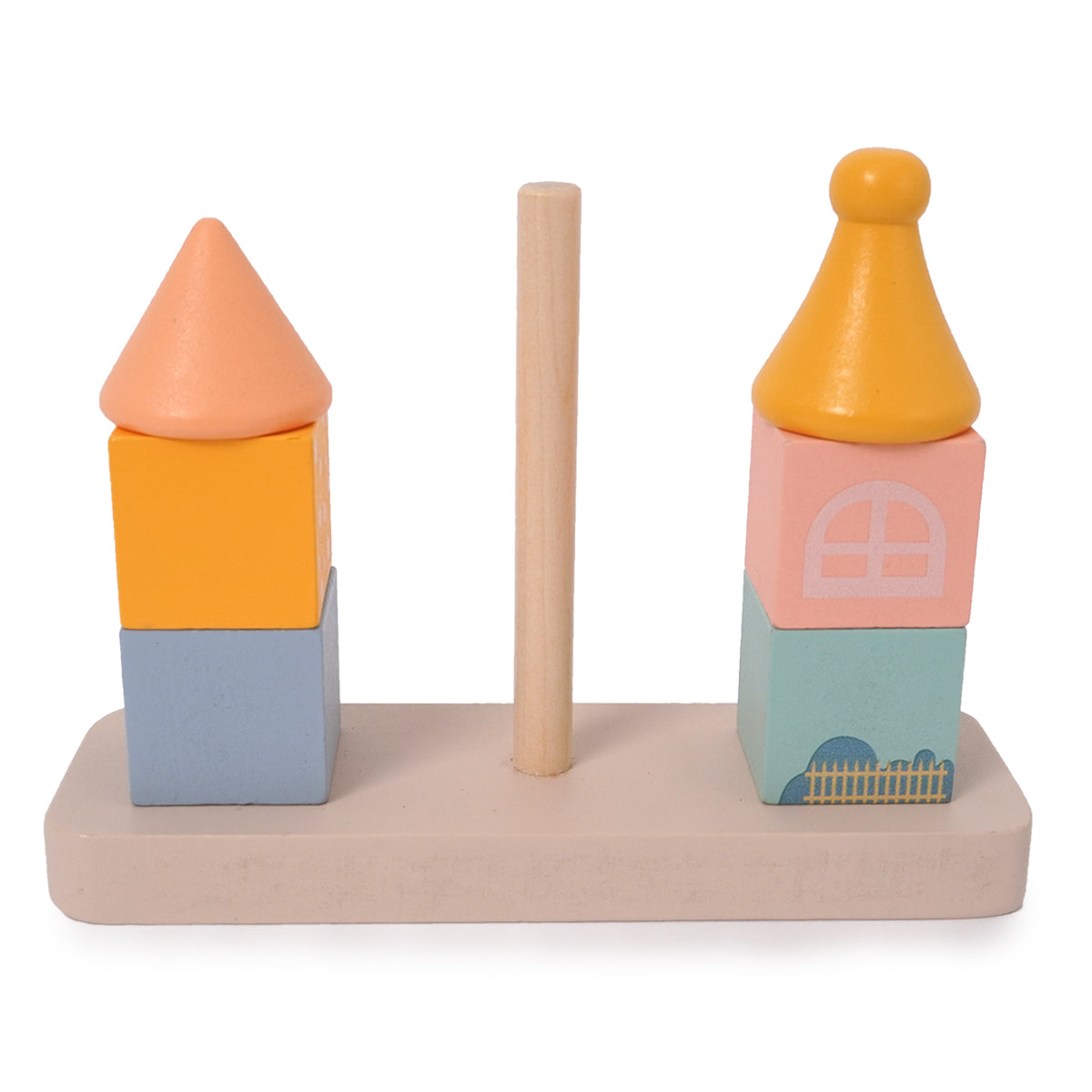 טירה להרכבה מקוביות עץ דייניז 13 חלקים | Dainy's Castle Stacking Wooden Blocks 13 pcs