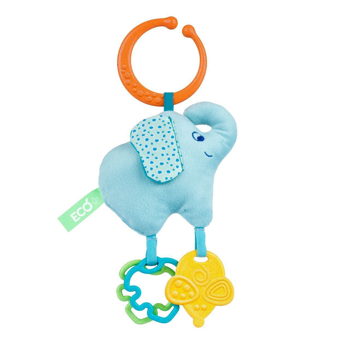 צעצוע לעגלה צ'יקו נשכן רעשן פיל | +Chicco Toy Elephant On The Go Eco