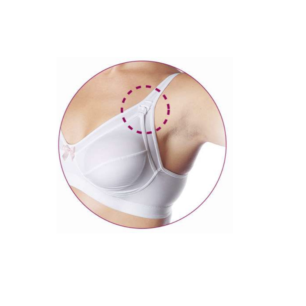 חזיית הנקה כותנה צ'יקו צבע לבן C85 | Nursing Cotton Bra Chicco White