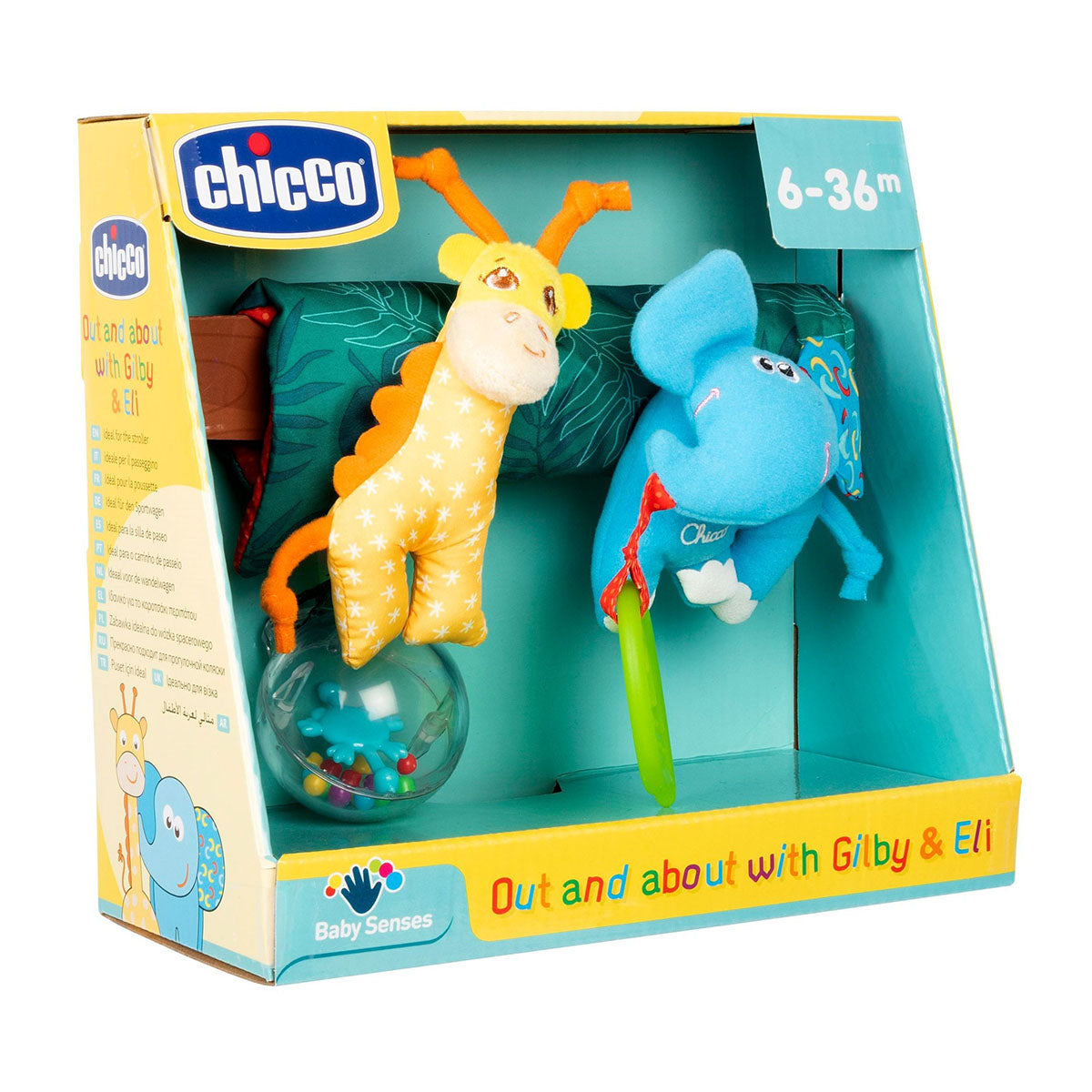 צעצוע לעגלה פיל וג'ירף צ'יקו | Chicco – Out And About With Gilby And Eli