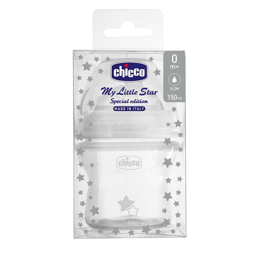 בקבוק צ'יקו נטורל פילינג עם כוכבים 2M+ 250 מ"ל  | Chicco Natural Feeling Bottle My Little Star