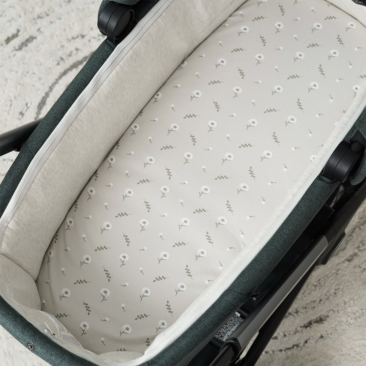 סדין עגלה אולימולי ליין פריחה לבנה | Olimoli White Blossom Stroller Sheet 78X44 cm