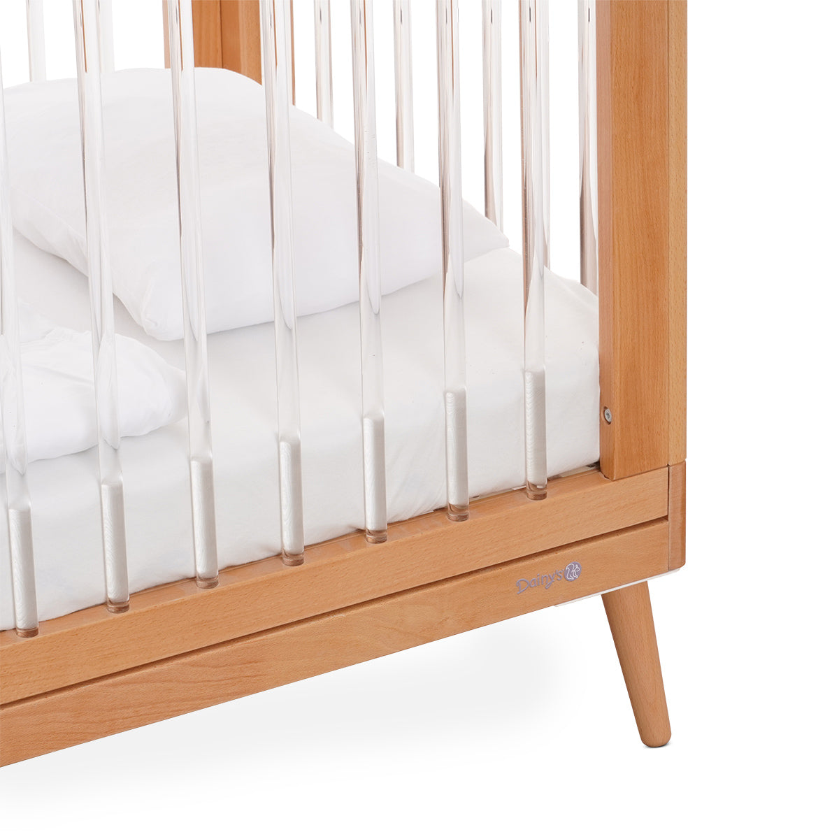 מיטת תינוק דייניז אמנדה עץ טבעי/אקריל | Dainy's Amanda™ Baby Bed Natural/acrylic 130×70 cm