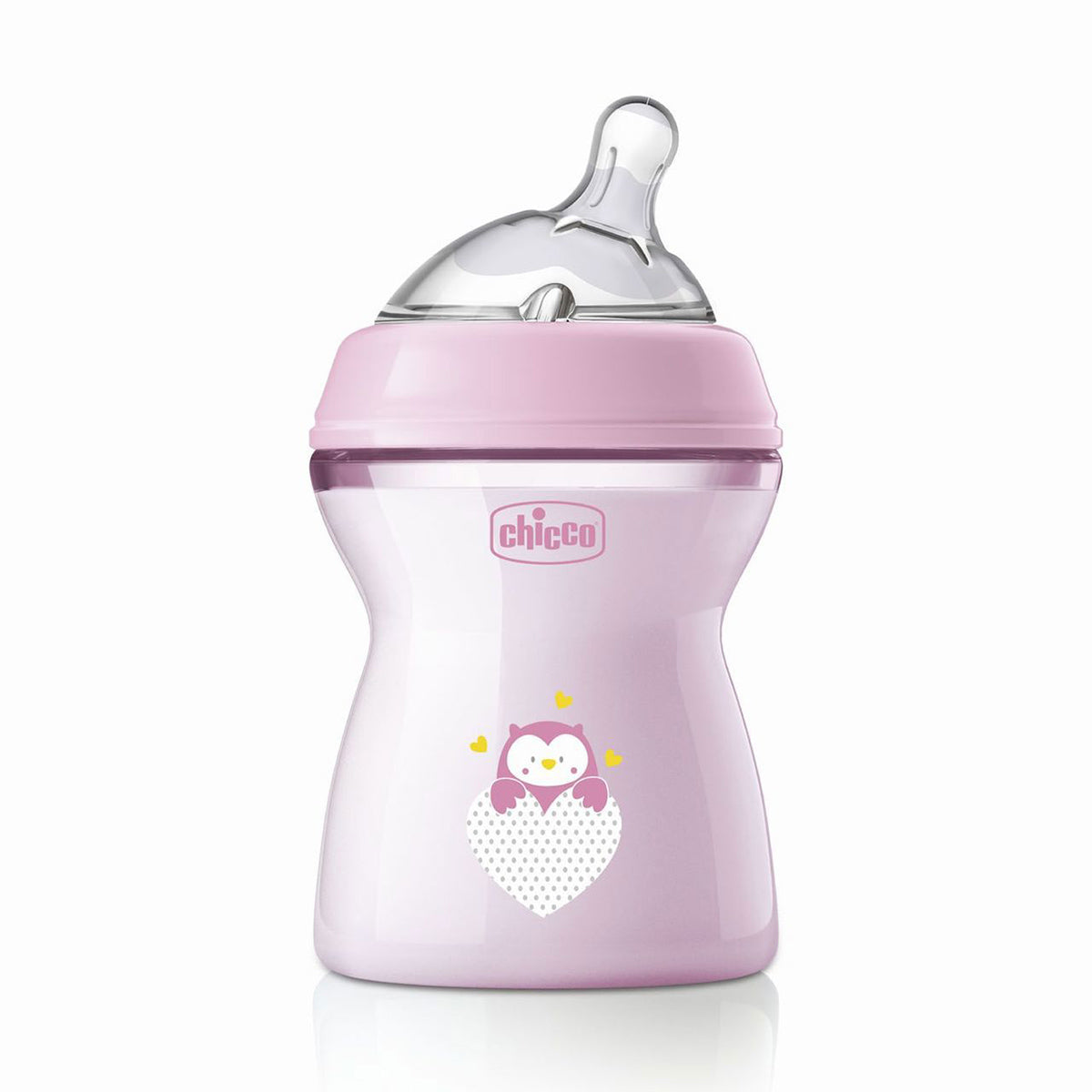 בקבוק נטורל פילינג ורוד 250 מ"ל 2M+ | Chicco Natural Feeling Pink