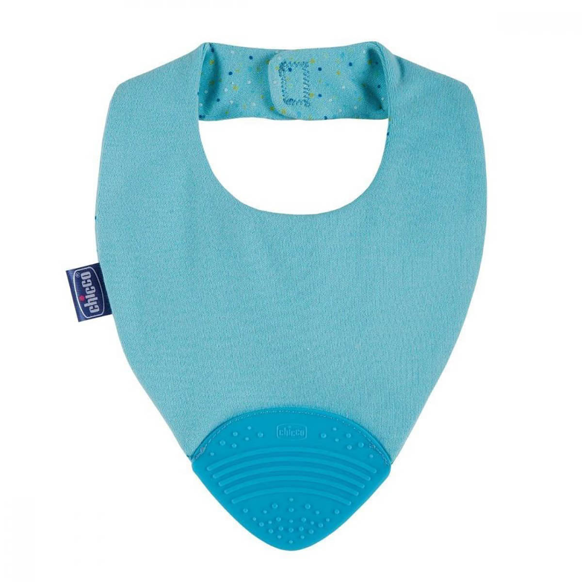 סינר עם נשכן גומי צ'יקו כחול  | Chicco Gummy Bib Teether Blue