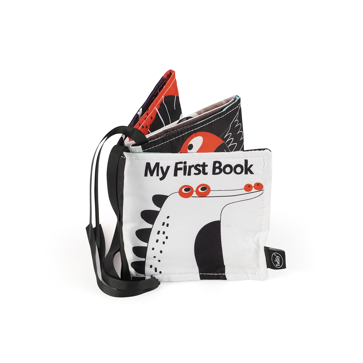 ספרון בד לתינוק טוויגי שחור/אדום | Twigy Baby Cloth Book black/red