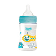 בקבוק צ'יקו וולביאינג כחול 150 מ"ל 0M+ | Chicco Well Being Feeding Bottle 150ml