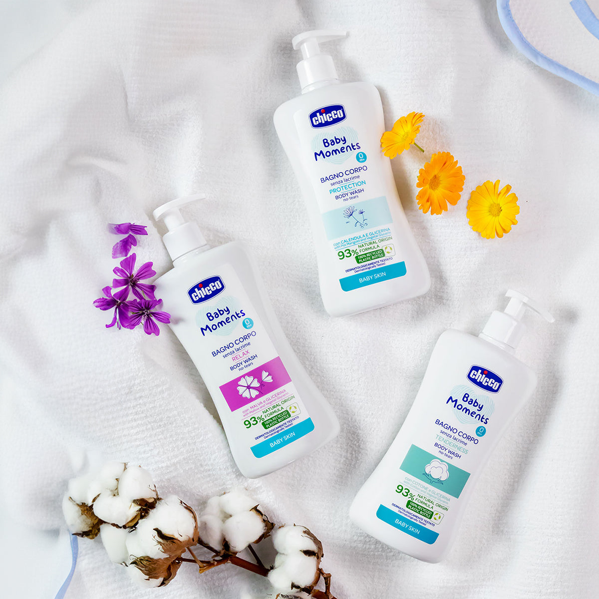 סבון גוף אל דמע צ'יקו בייבי מומנטס 750 מ"ל | Chicco Baby Moments No Tears Body wash