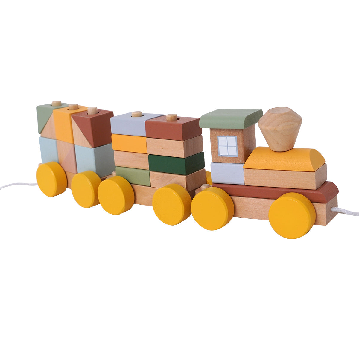 רכבת קוביות מעץ דייניז | Dainy's Wooden Blocks Train