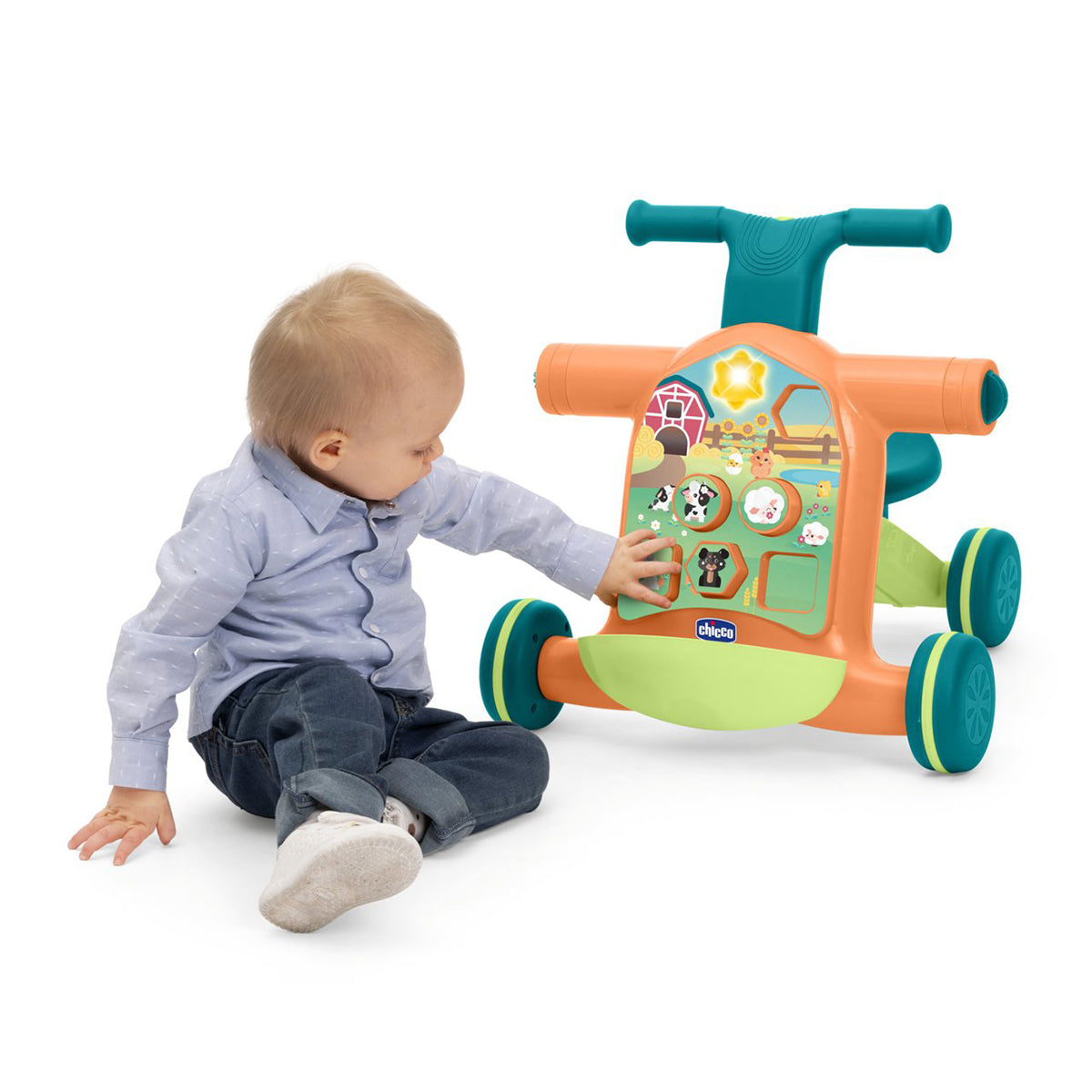 הליכון צ'יקו 4 ב-1 חווה צבעוני | Chicco 4 in 1 Farm Walker
