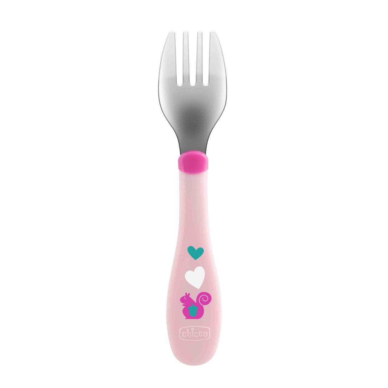 סט מזלג וכפית צ'יקו כחול | Chicco Metal Cutlery +18M Blue