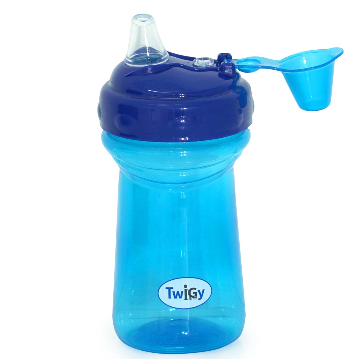 כוס שתייה טוויגי עם פיה ומכסה כחול | Twigy Flawless™ Cup With Soft Spout Blue