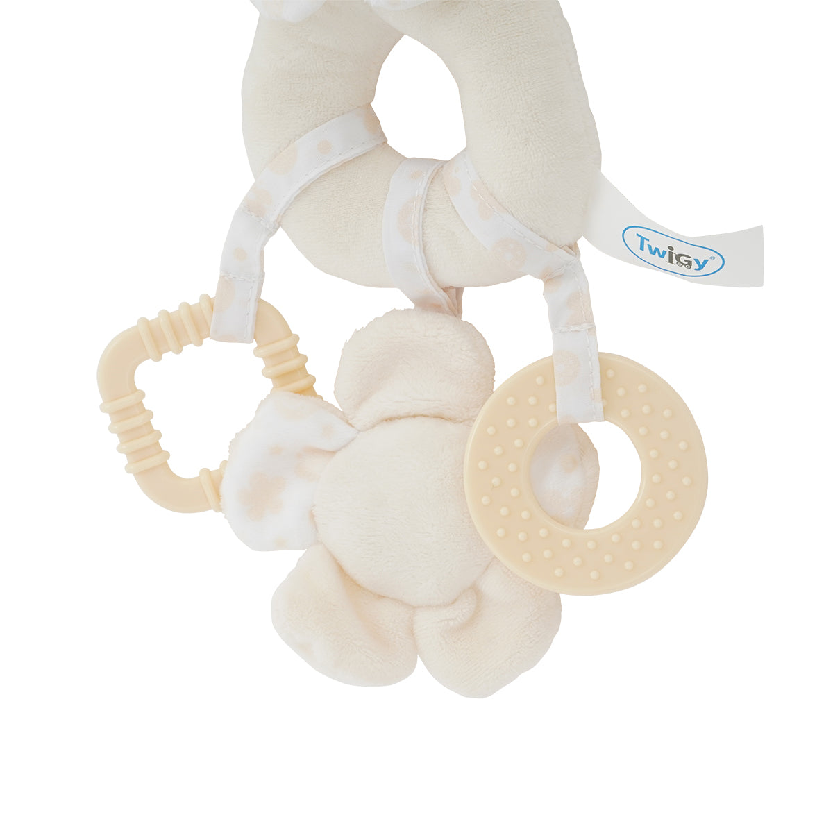 רעשן טוויגי עם תפסן תכלת פסטל | Twigy Soft Touch™ Rattle with Clip Blue pastel