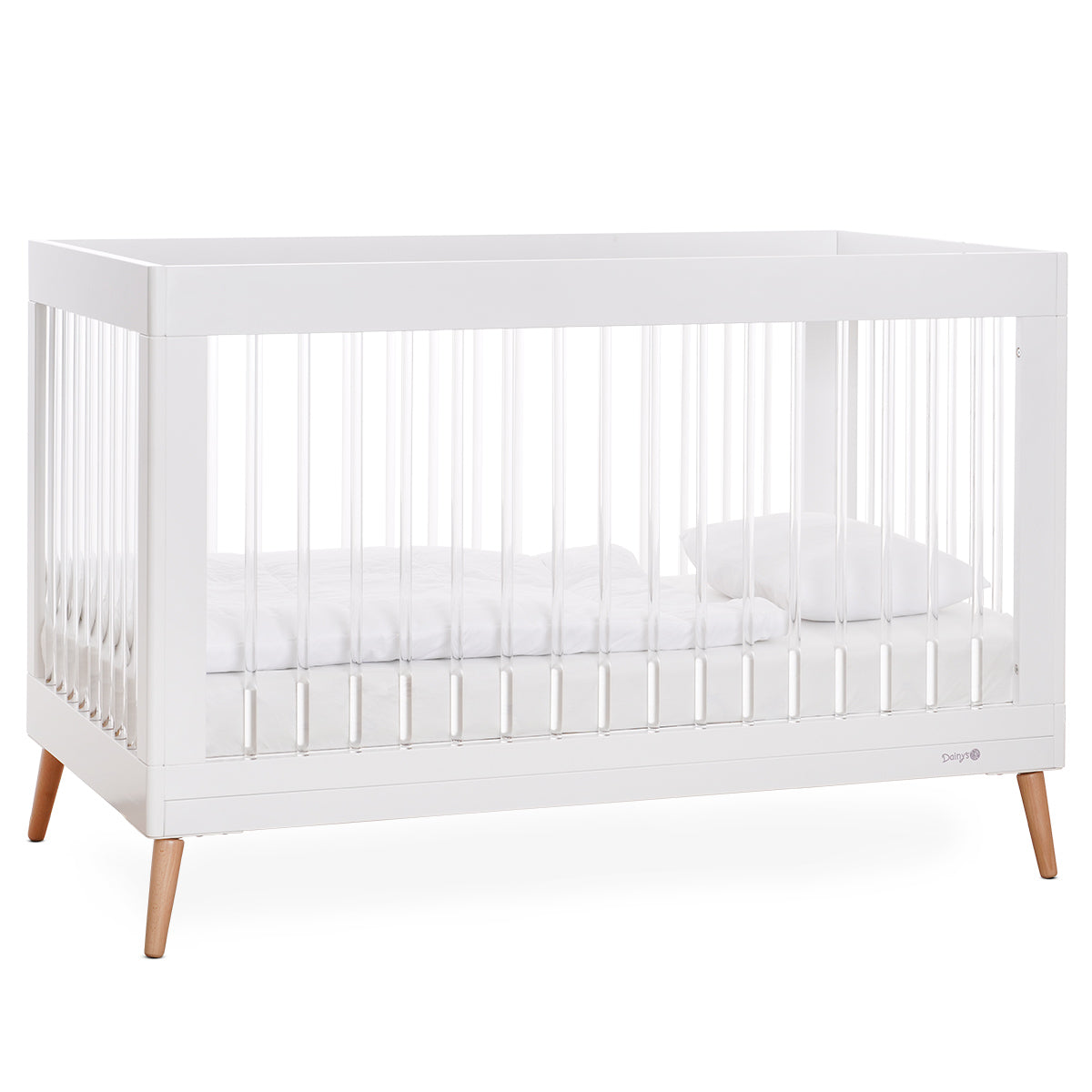 מיטת תינוק דייניז אמנדה 130X70 ס"מ לבן/אקריל | Dainy's Amanda™ Baby Bed White/acrylic