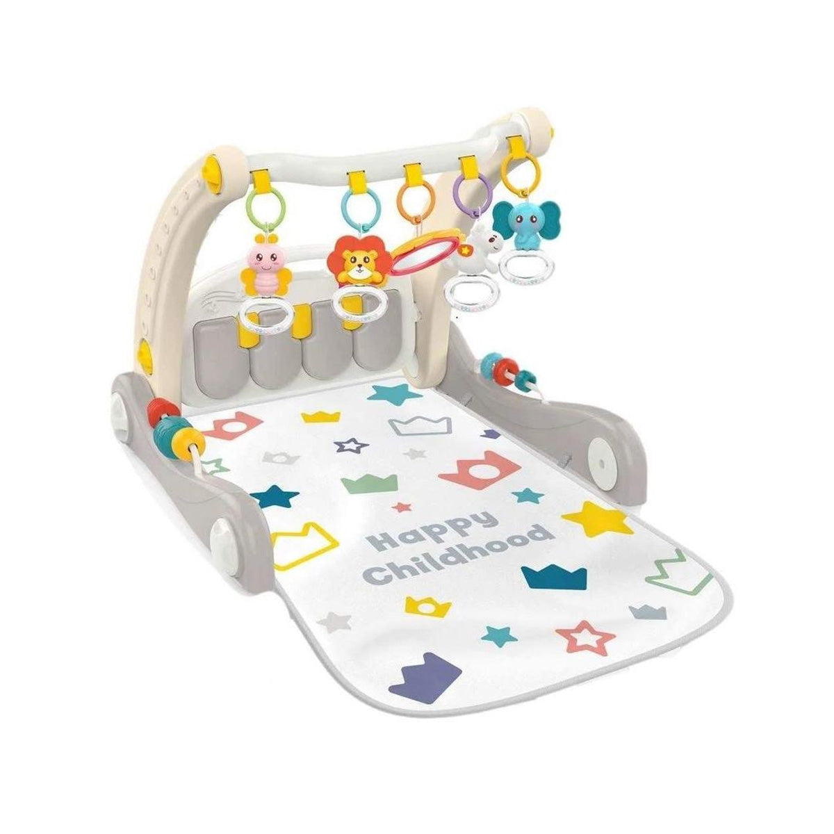 הליכון ומזרן פעילות 2-ב-1 עם פסנתר האנגר | Huanger 2-in-1 baby walker & piano fitness mat