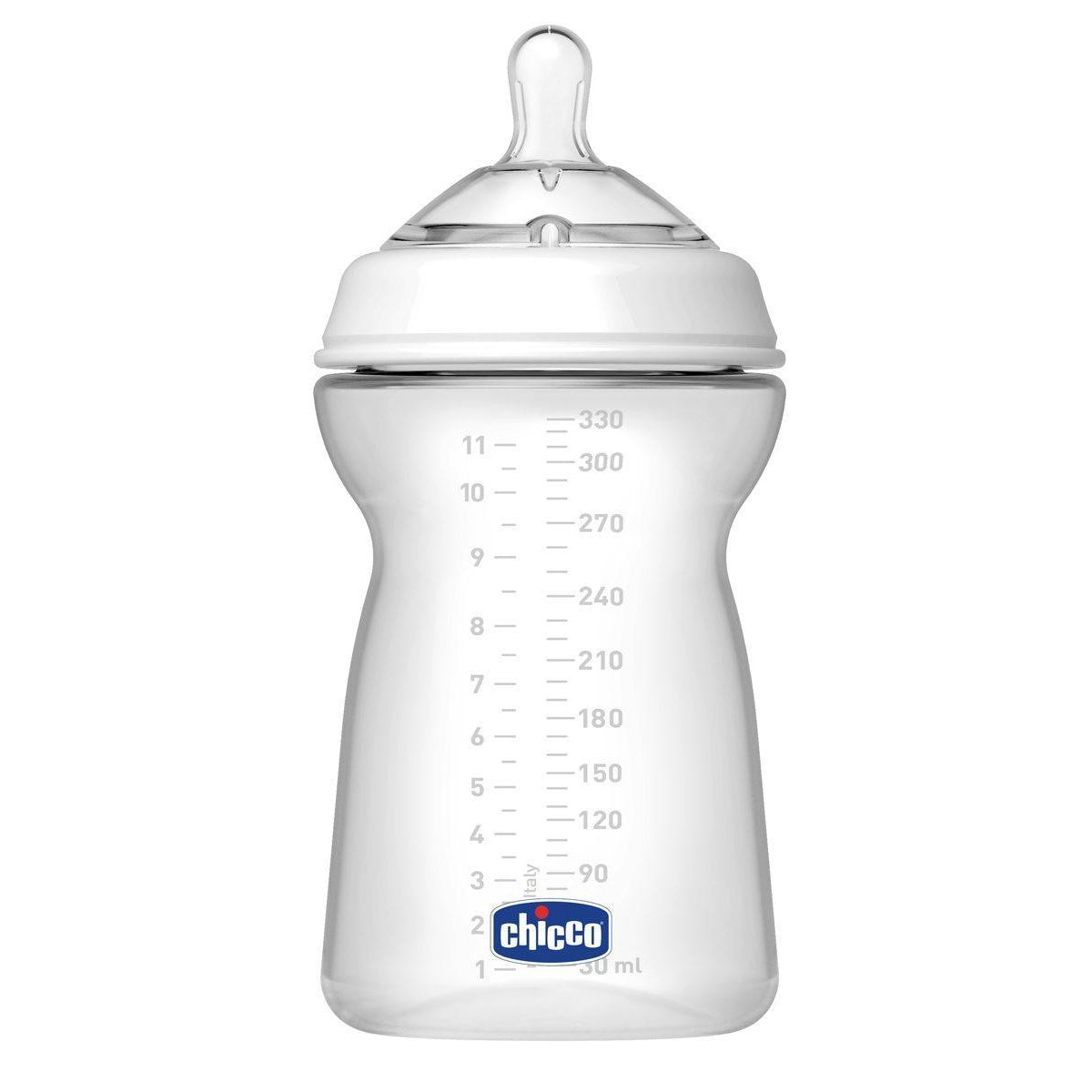 בקבוק נטורל פילינג שקוף 330 מ"ל 6M+ | Chicco Natural Feeling Clear
