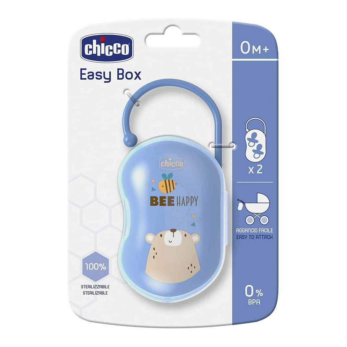 קופסא לזוג מוצצים צ'יקו ורוד בהיר | Chicco Soother Holder For 2 Soothers  Light Pink