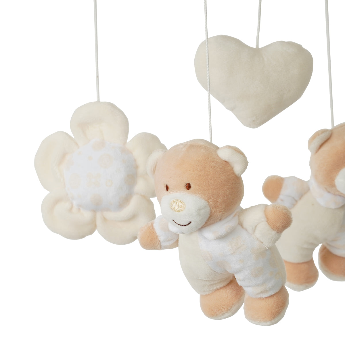 מובייל מוזיקלי טוויגי שמנת ורוד בייבי | Twigy Soft Touch™ Mobile baby pink