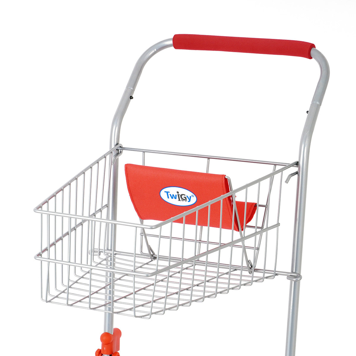 עגלת קניות טוויגי אפור ואדום | ™Twigy Enjoy Shopping Red & Grey