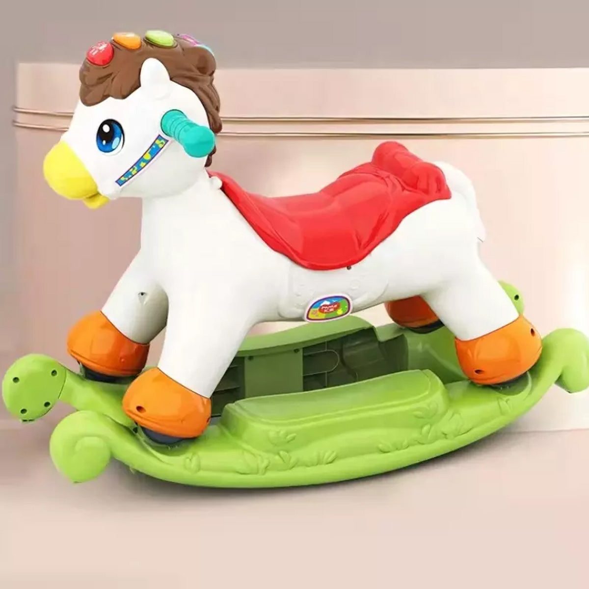 סוס רכיבה ונדנדה הולה טויס צבעוני | Hola Toys 2in1 Rocking & Riding Pony Colorful