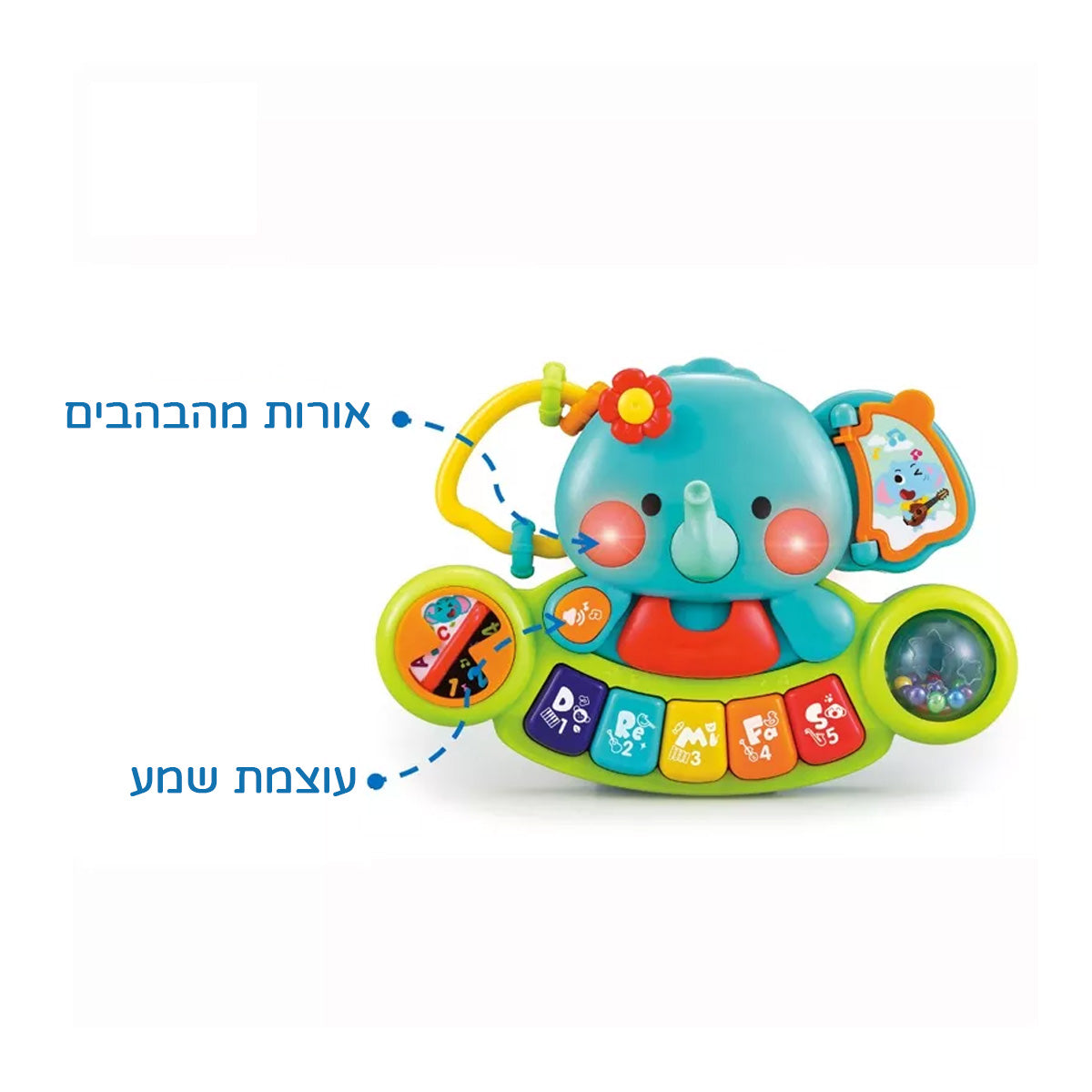 מקלדת הפיל המוזיקלי הולה טויס | Hola Toys Elephant keyboard