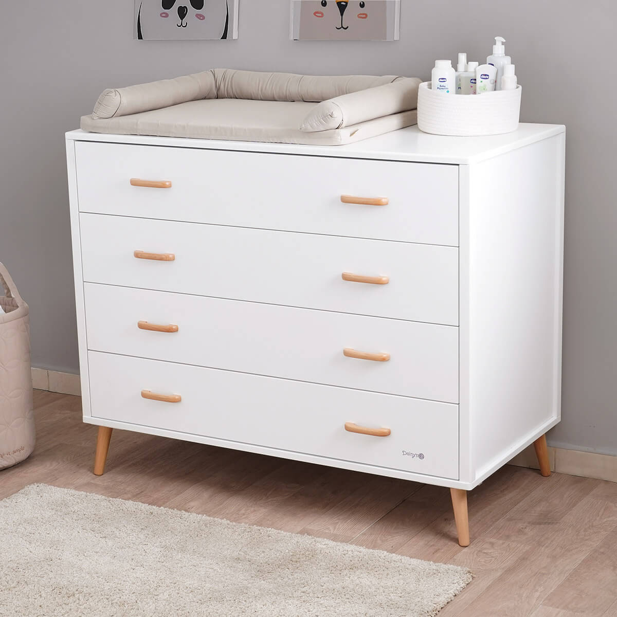 שידת אחסנה דייניז אליסון 120 ס"מ לבן/עץ | Dainy's Alison™ Dresser White/Wood