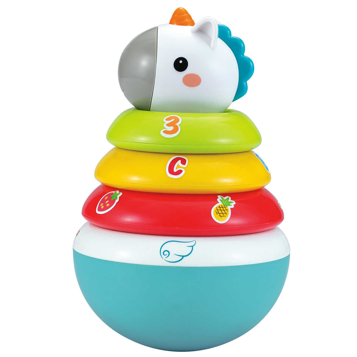 מגדל טבעות מתנדנד חד קרן הולה טויס ‏‏| Hola Toys Roly-Poly Unicorn