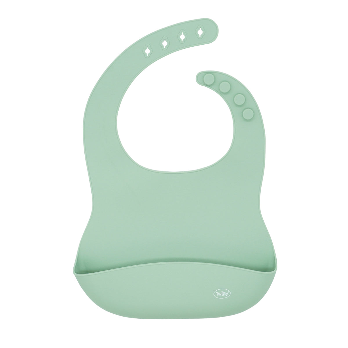 סינר סיליקון טוויגי ירוק | Twigy Silicone Baby Bib Green