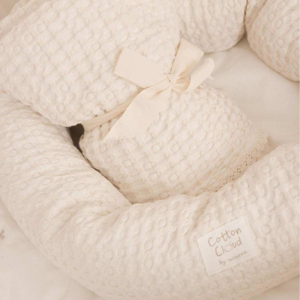 שמיכת פיקה גדולה צבע שמנת Cotton cloud | Minene