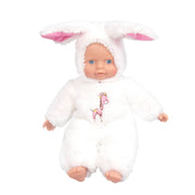 בובה יושבת עם תחפושת חיות לבן | Sitting Animal Soft Doll White
