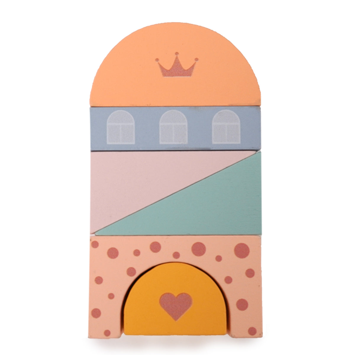 טירה להרכבה מקוביות עץ דייניז 13 חלקים | Dainy's Castle Stacking Wooden Blocks 13 pcs