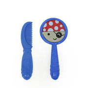 סט מברשת ומסרק טוויגי כחול |Twigy Flawless Brush & Comb Set Animals Blue